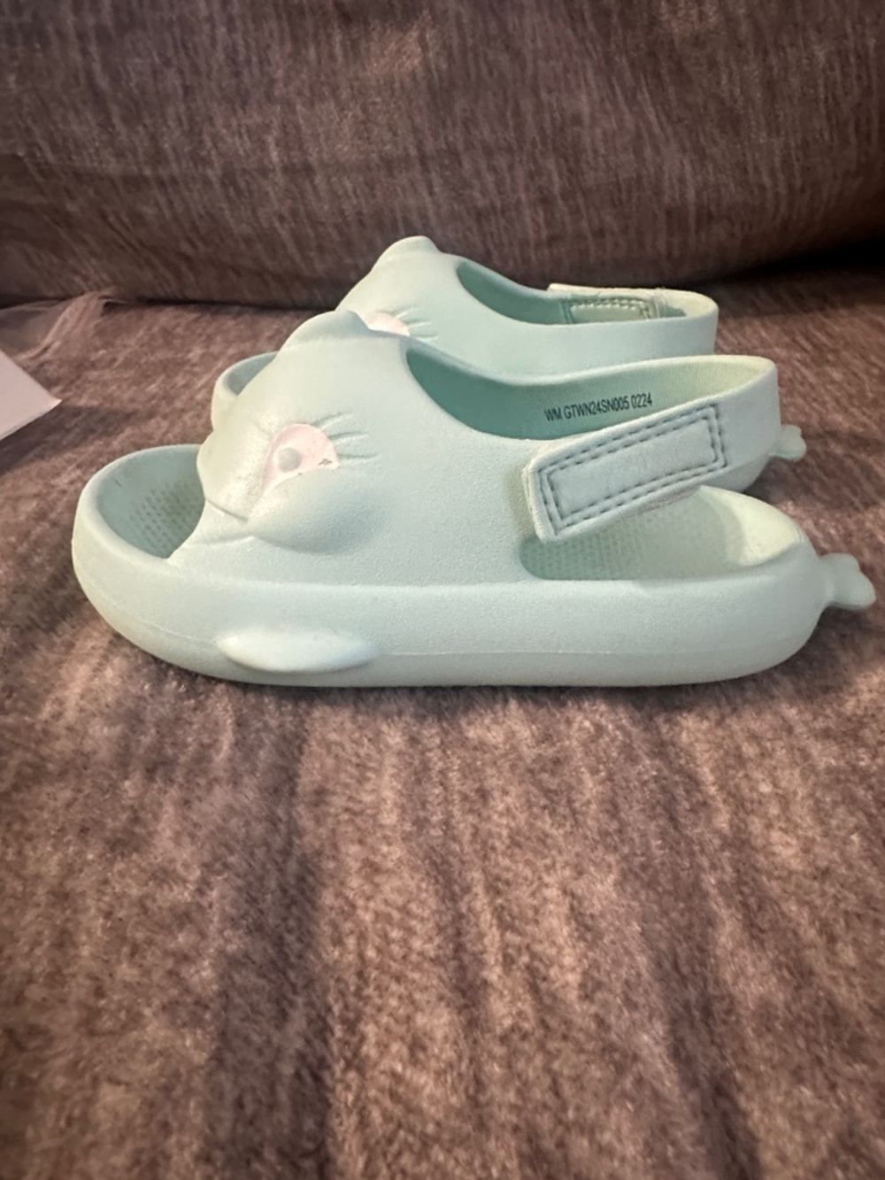 wonder nation Mint Green Dolphin Clog Sandals